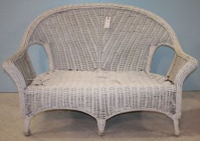 Contemporary Wicker Settee Wicker Settee