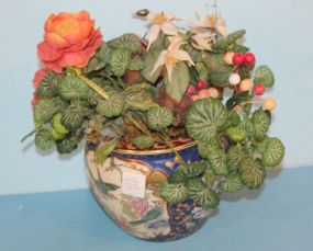 Oriental Design Pot with Flowers 6