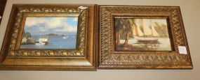 2 Contemporary Pieces of Art Paintings of Boats, 11