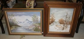 Two Oil Paintings of Landscape Scenes signed Lou Bailey 28