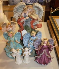 Group of Seven Resin and Ceramic Angels Angels