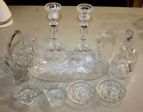 Lot of Glass Including candlesticks 8