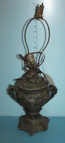 Ornate Metal Lamp with Angel Heads 23