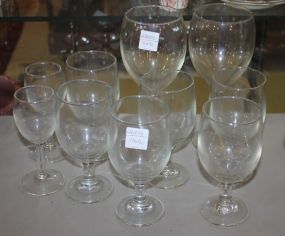 Ten Various Size Glasses Ten Various Size Glasses