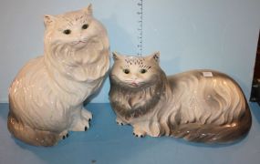 Two Large Ceramic Cats 11