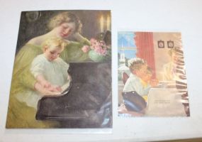 Two Vintage Art Prints 1950's 