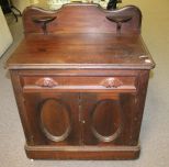 Victorian Walnut Washstand With Back Splash Victorian Walnut Washstand With Back Splash