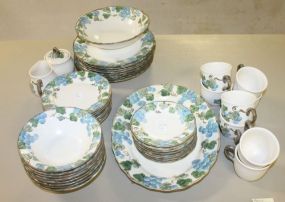 Poppytrail Set Consisting of 8 dinner plates, 8 salad plates, creamer, sugar, 8 cereal bowls, 8 cups, 8 saucers, vegetable bowl, large platter. 44 total pieces.