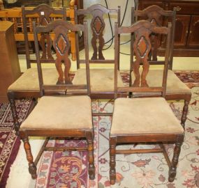 Set of Five 1940's Dining Chairs Set of Five 1940's Dining Chairs