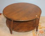 Vintage Signed Heywood Wakefield Round Coffee Table Vintage Signed Heywood Wakefield Round Coffee Table, 36