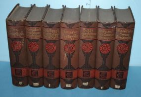 Set of Seven 1883 Thackeray Books People's Edition 1883 seven volumes of Thackery's work