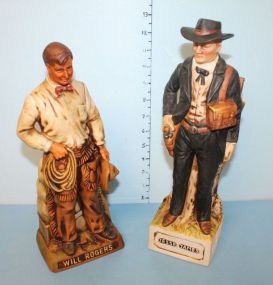Two Limited Edition Ceramic Decanters Will Rogers, Jesse James 15