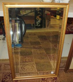 Contemporary Gold Mirror with Beveled Glass 20