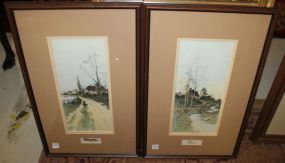 Two Prints of English Country Sides 15