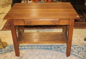 Antique Mission Style Library Table 30