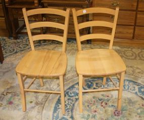 Two Ladder Back Modern Chairs 33