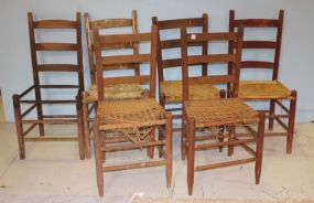 Six Ladder Back Chairs Six Ladder Back Chairs