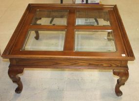 Contemporary Coffee Table with Glass Sections 37