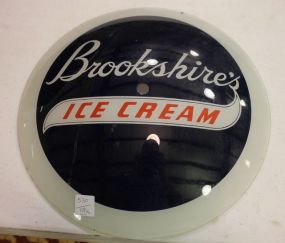 Glass Brookshire's Ice Cream Sign Glass Brookshire's Ice Cream Sign