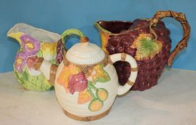 3 Handpainted Collector Teapots 6
