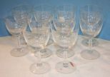 10 Fostoria Wine Glasses 10 Fostoria Wine Glasses