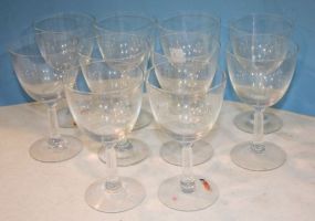 10 Fostoria Wine Glasses 10 Fostoria Wine Glasses