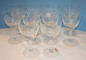 10 Fostoria Wine Glasses 10 Fostoria Wine Glasses