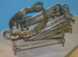 Four Silverplate Casserole Frames No glass inserts