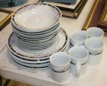 6 Dinner Plates, 6 Cereal Bowls (Chips) 5 Mugs, 5 Salad Plates 6 Dinner Plates, 6 Cereal Bowls (Chips) 5 Mugs, 5 Salad Plates