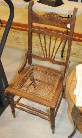 Victorian Walnut Side Chair, Cane Seat Busted Victorian Walnut Side Chair, Cane Seat Busted
