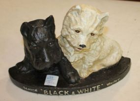 Reproduction Black and White Scotty Dog Doorstop Reproduction Black and White Scotty Dog Doorstop