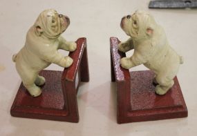 Reproduction Bulldog Cast Iron Book Ends Reproduction Bulldog Cast Iron Book Ends