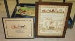 Two Vintage Framed Stitch works 17