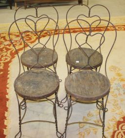 Set of Four Vintage Ice Cream Chairs Chairs
