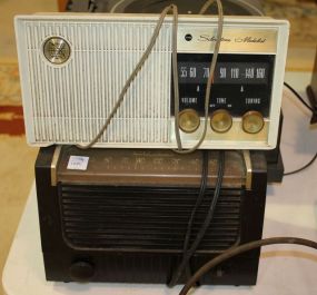 Two Vintage Radios, Two Turn Tables, Magnavox, and Standard Two Vintage Radios, Two Turn Tables, Magnavox, and Standard.