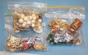 Three Bags of Various Vintage Jewelry Three Bags of Various Vintage Jewelry