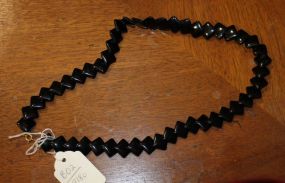 Vintage Black Enamel Trifari Necklace Vintage Black Enamel Trifari Necklace