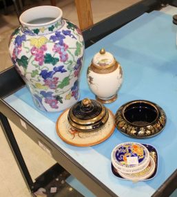 Oriental Porcelain Vase, Covered Jars, Coasters, Japanese Lady of Fabric Oriental Porcelain Vase 12