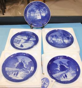 Three Blue Royal Copenhagen Limited Edition Plates 7