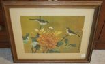 Oriental Foil Print of Birds 22