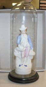 Bisque Figurine of Young Boy Under Dome, 12