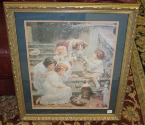 Print of Children with Collies 23