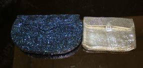 Whiting and Davis Mesh Handbag and Blue Evening Handbag Whiting and Davis Mesh Handbag and Blue Evening Handbag.