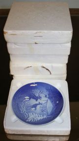 Six Royal Copenhagen Porcelain Plates Plates