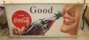 Vintage Double Sided Cardboard Coca Cola Sign 56