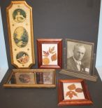 1940's Frame Venetian Plaque, two leaf assortments, framed