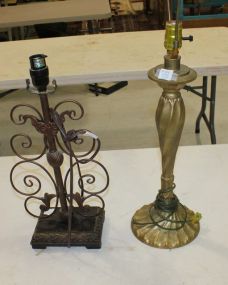 Two Decorative Lamps 18 1/2