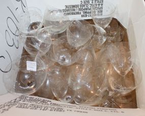 26 Etched Glasses In Various Sizes