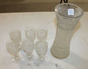 Cut Glass Vase 10
