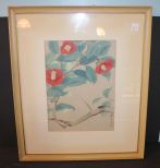 Vintage Oriental Print or Watercolor Vintage Oriental Print or Watercolor, signed 23